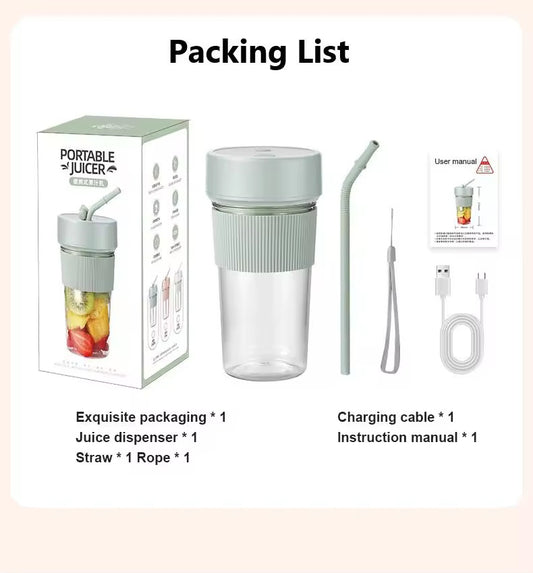 Mixeur Portable USB Rechargeable - Jus Frais en Quelques Secondes