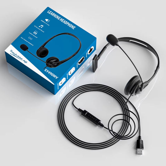 Micro-Casque USB Mono Avec Micro Apprentissage & Appels (SY490MV)