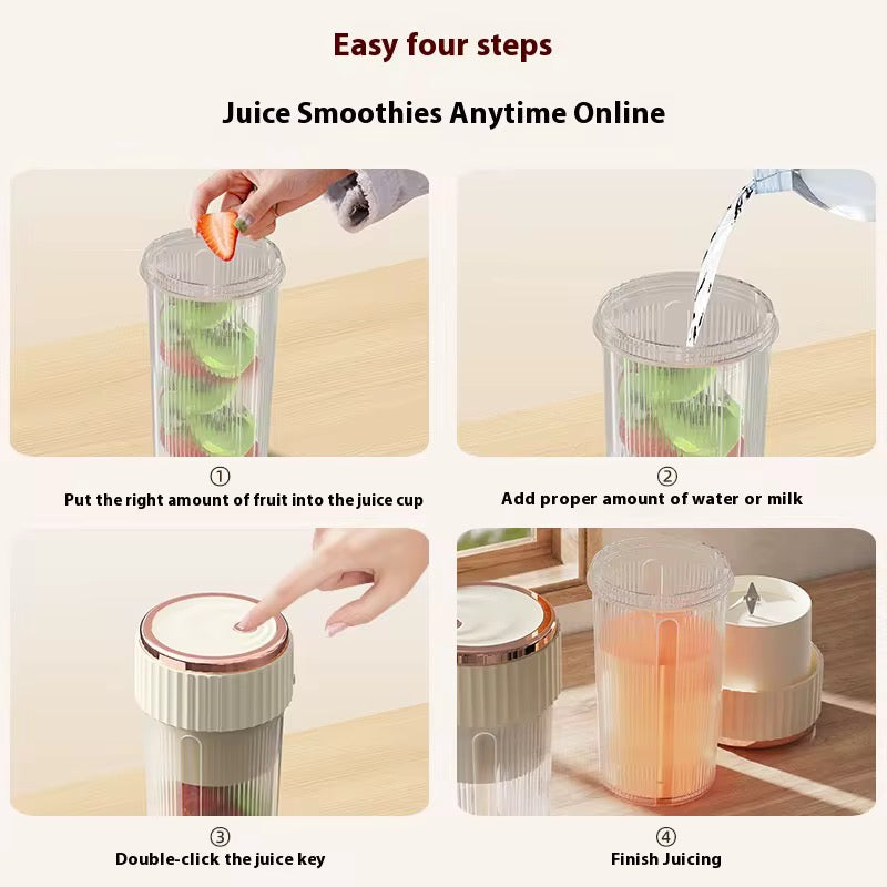 Mixeur Portable USB Rechargeable - Jus Frais en Quelques Secondes